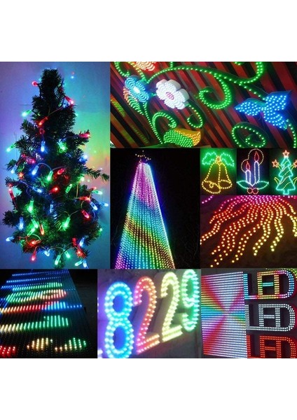 T1000S LED Piksel Kontrol Cihazı Düzenleme Yazılımı 2048 Sd Kart Kayıt Dc 5-24V Işık Aydınlatma 256MB Hafıza WS2811 Rgb Destekli