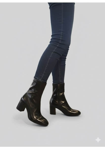 Boğazı Streçli Kalın Topuklu Kadın Bot 2041805-Z fiyatları