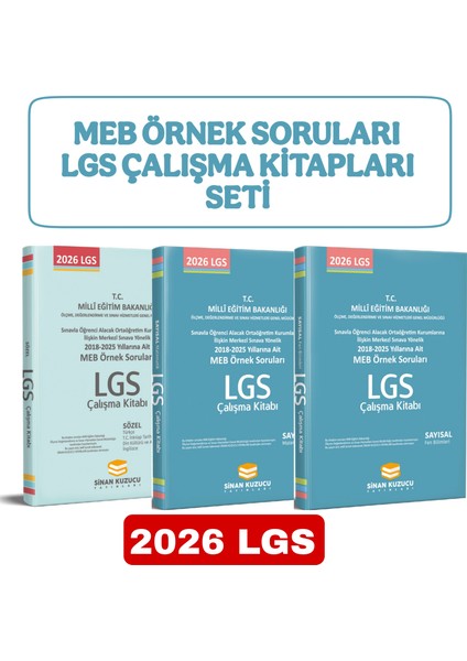 MEB Örnek Soruları LGS Çalışma Kitapları Seti ( Sayısal - Sözel ) 2026 LGS