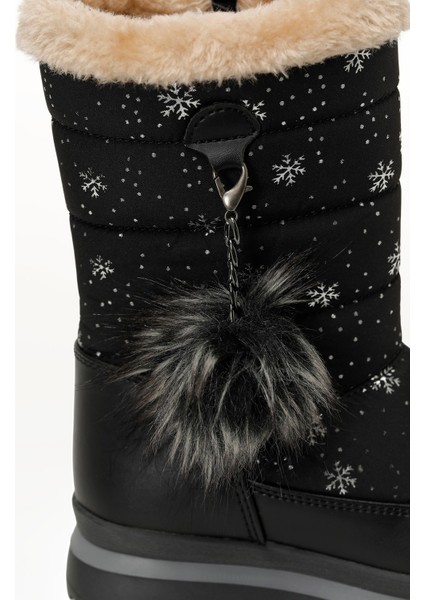 SNOWE.F5PR Siyah Kız Çocuk Çizme