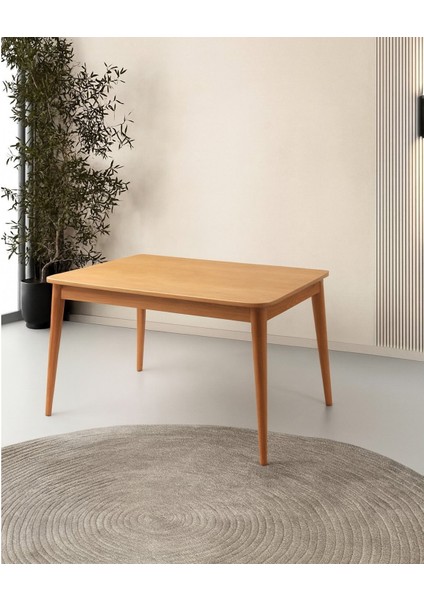 Ortadan Açılır Büyüyen Yemek Masası Natural 90X140CM Sadece Masa