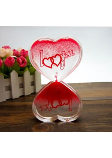 Love Kalp Dekoratif Kum Saati Kırmızı-Kalpli kumsaati Sevgili-Eş-Hediye