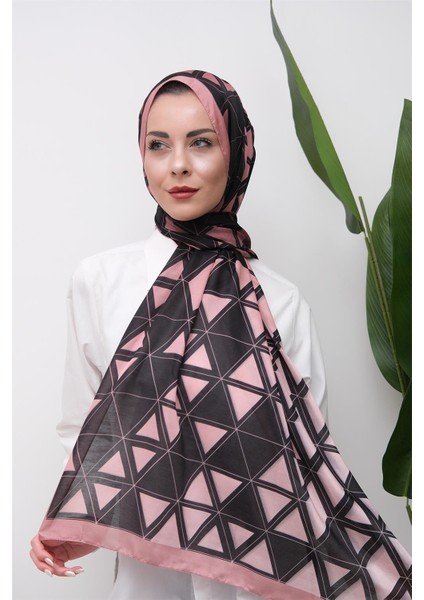 Modern Lines Üçgen Desenli Dijital Soft Şal