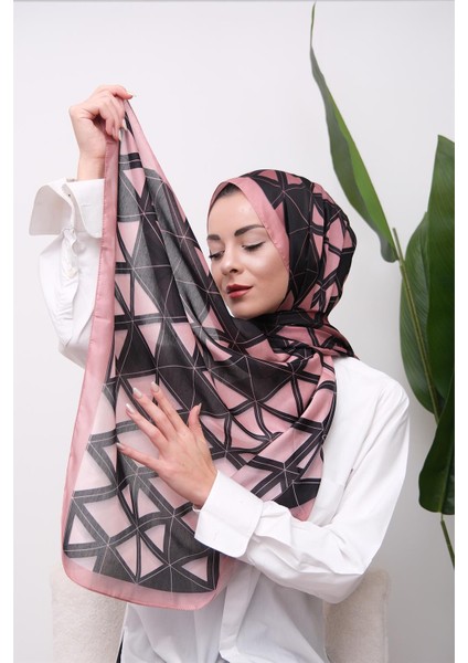 Modern Lines Üçgen Desenli Dijital Soft Şal modelleri