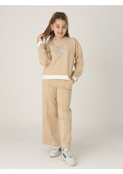 Loewe Kız Çocuk Eşofman Takımı Bej