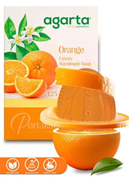 Doğal Portakal Sabunu Cildi Kurutmadan Temizler 125 G El Yapımı Lüks Sabun fiyatları
