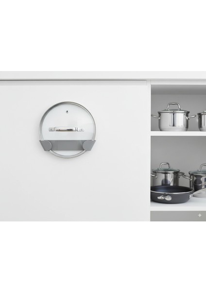 ✨ Tencere Kapağı Düzenleyici | Dolap Içi Kapak Tutucu Raf✨ 18CM (3ADET) modelleri