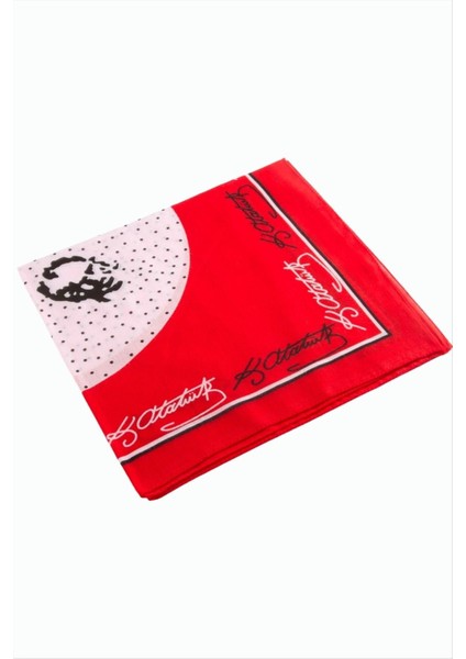 Atatürk Imzalı Desenli Bandana 50*50 fırsatları