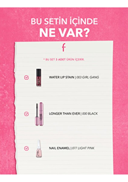 3’lü Makyaj Seti Renkli Seçeneklerle Günlük ve Gece Kullanıma Uygun
