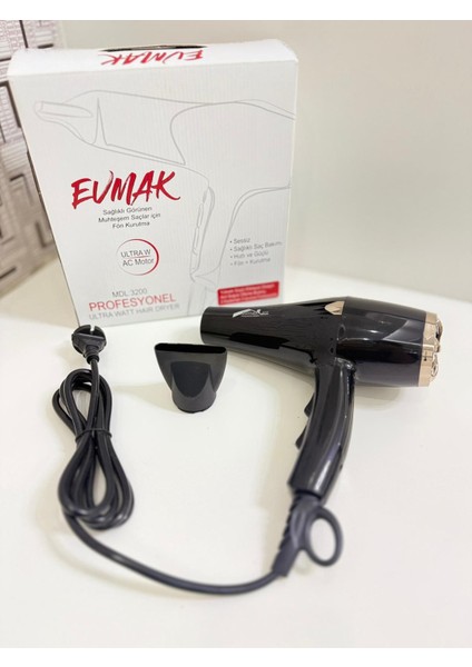 3200 Professional Ac Motor Saç Kurutma Fön Makinesi 1 Fön Başlığı modelleri