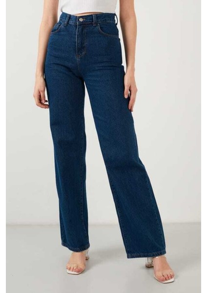 Pacific Yüksek Bel Likralı Palazzo Laci Bol Paça Jean (New) fiyatları