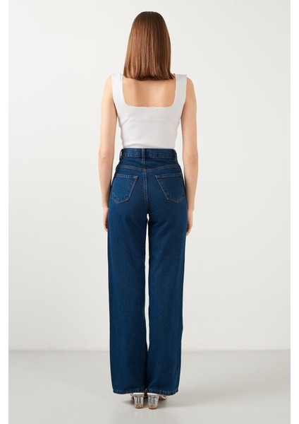 Pacific Yüksek Bel Likralı Palazzo Laci Bol Paça Jean (New) modelleri