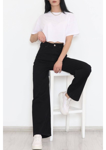 Tommytom (Aşk) My Liza 90's Fashion Nova Likralı Salaş Kadın Siyah Palazzo (New Jean ) fiyatları