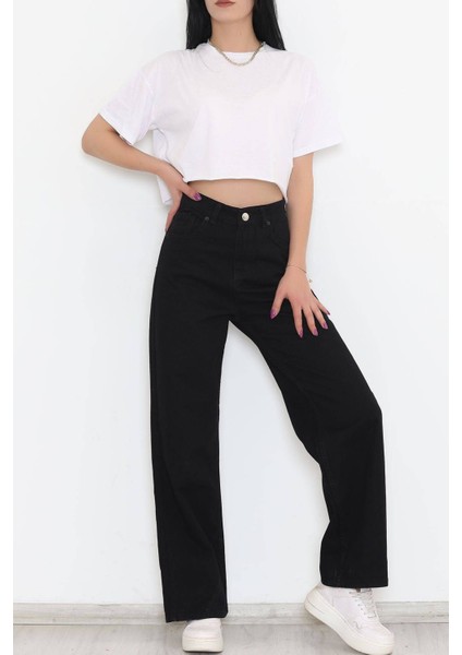 Tommytom (Aşk) My Liza 90's Fashion Nova Likralı Salaş Kadın Siyah Palazzo (New Jean ) modelleri