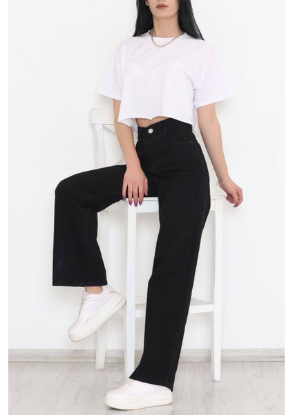 Tommytom (Aşk) My Liza 90's Fashion Nova Likralı Salaş Kadın Siyah Palazzo (New Jean ) fırsatları