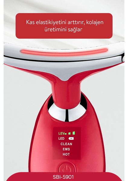 Yüz ve Boyun Bölgesi Kırışıklık Giderici ve Sıkılaştırıcı SBI-5901K fırsatları