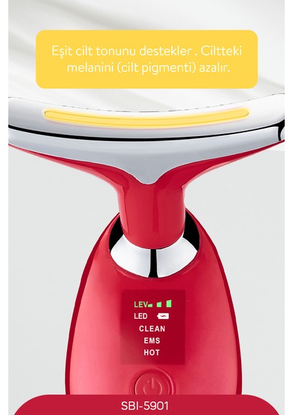 Yüz ve Boyun Bölgesi Kırışıklık Giderici ve Sıkılaştırıcı SBI-5901K indirimleri