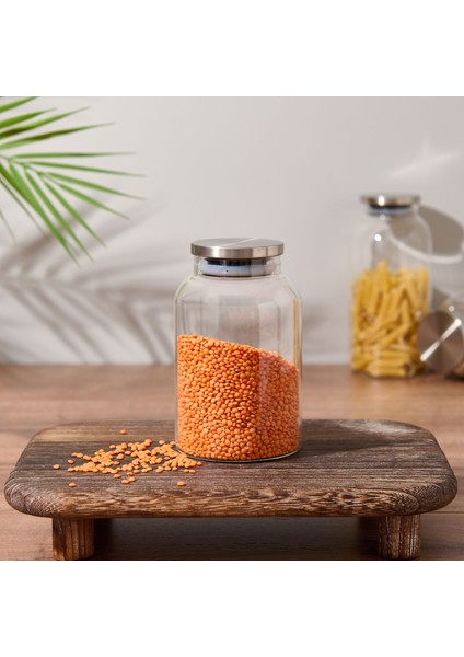 Home Borosilikat Cam Kavanoz - Şeffaf - 9X14 cm