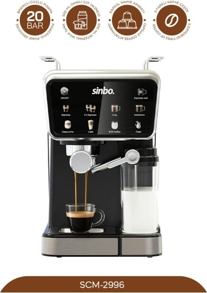 Espresso Makinesi SCM-2996 fiyatları