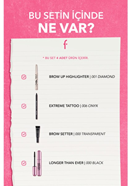 Chic Harmony 4'lü Makyaj Seti Mat ve Parlak Seçeneklerle Profesyonel Makyaj İçin