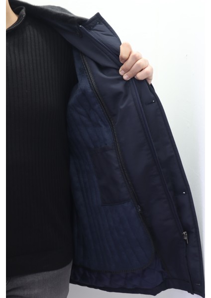 Fistan Store Erkek Ceket Yaka Klasik Kesim Rahat Kalıp Yakası Kürklü Kışlık Büyük Beden Uzun Kaban fırsatları