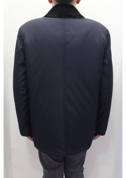 Fistan Store Erkek Ceket Yaka Klasik Kesim Rahat Kalıp Yakası Kürklü Kışlık Büyük Beden Uzun Kaban indirimleri