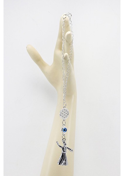 Cam Nazar Boncuklu Metal Yıldız Dikiz Ayna Süsü Yılbaşı Ağacı Süsü indirimleri