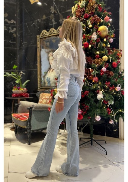 jean Elite Aideen Yüksek Bel Ispanyoljeans Likralı Denim Pantolon fırsatları