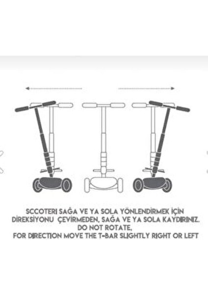 Leddy Pembe LED Işıklı 3 Tekerlekli Manuel Scooter 2 Yaş ve Üstü Çocuklar İçin Eğlenceli fırsatları