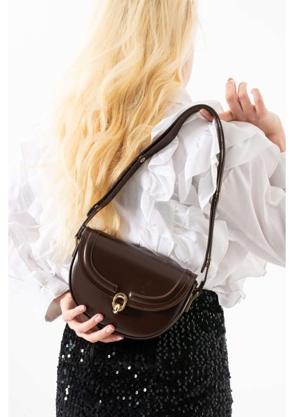 Acı Kahverengi Suni Deri Ayarlanabilir Askılı El,kol ve Omuz Çantası