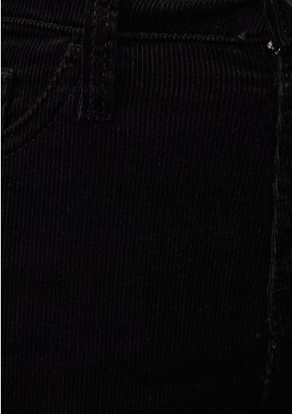 Molly Siyah Kadife Pantolon 1013682991