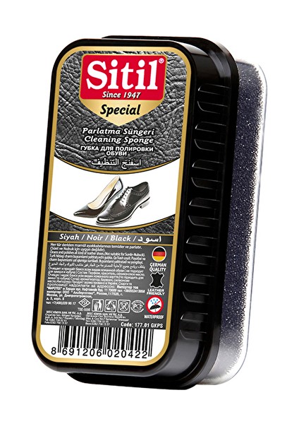 2 Adet Sitil Parlatıcı Sünger Kutulu Siyah