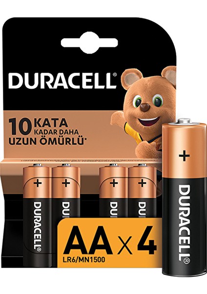 2 Adet Duracell Kalem 4' Lü Pil