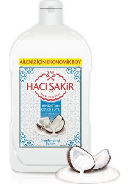 3 Adet Hacı Şakir Sıvı Sabun Hindistan Cevizi Sütü 1500 ml fiyatları