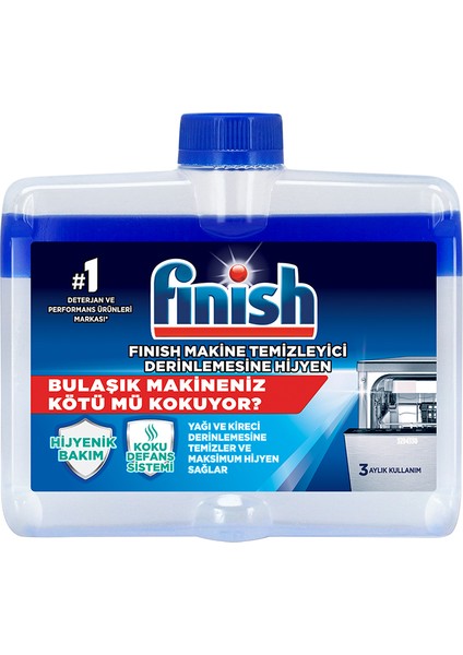 3 Adet Finish Bulaşık Makinesi Temizleyici 250 ml fiyatları