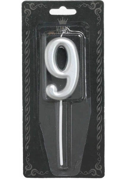 4 Adet Rakam Mum 9 Numara Gümüş fiyatları