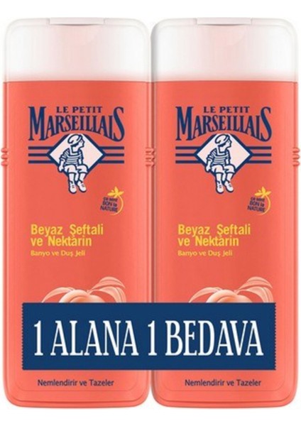 3 Adet Le Petit Marseillais Duş Jeli Beyaz Şeftali ve Nektarin 400ML+400ML fiyatları