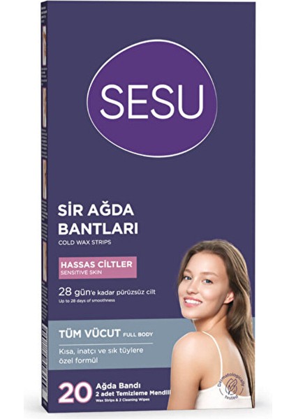 4 Adet Sesu Ağda Bandı Hassas Cilt 20'li fiyatları