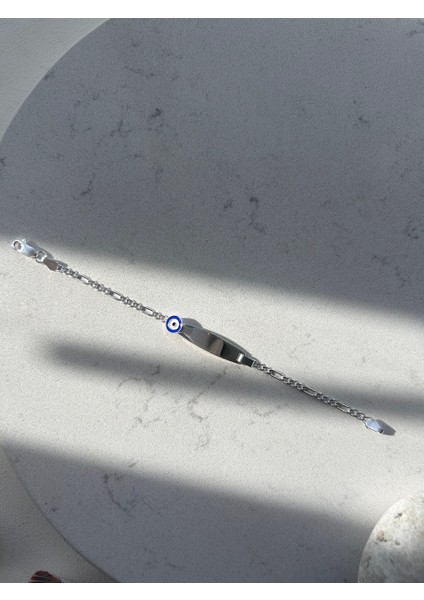 925 ayar gümüş çocuk bileklik 15 cm nazarlıklı