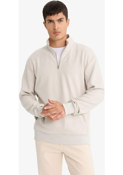 Regular Fit Yarım Fermuarlı Sweatshirt E9629AX25AU modelleri