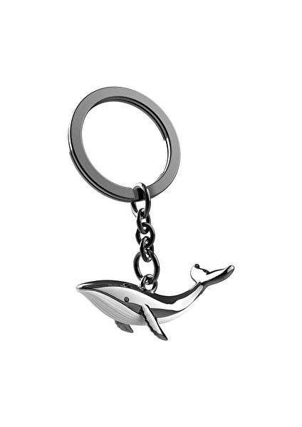 4 Adet Metalmorphose Balina Anahtarlık Gümüş MTM146-01