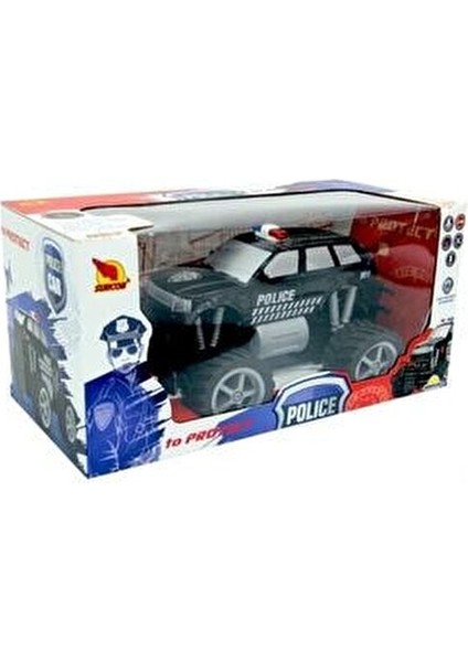 1:18 Kumandalı Şarjlı Polis Araba Siyah Beyaz Renk 5-12 Yaş Arası Çocuklar İçin fırsatları
