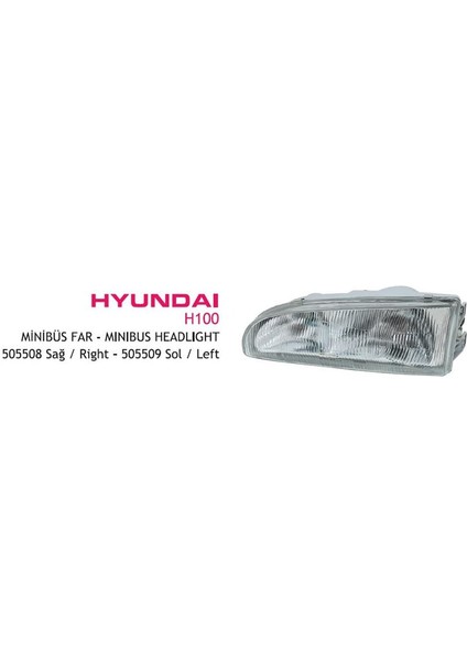 Far Hyundaı H100 Minibüs Sol 97-