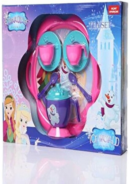 Buzlar Ülkesi Çay Seti 16 Parça Pembe Renkli 3-6 Yaş Arası Çocuklar İçin modelleri