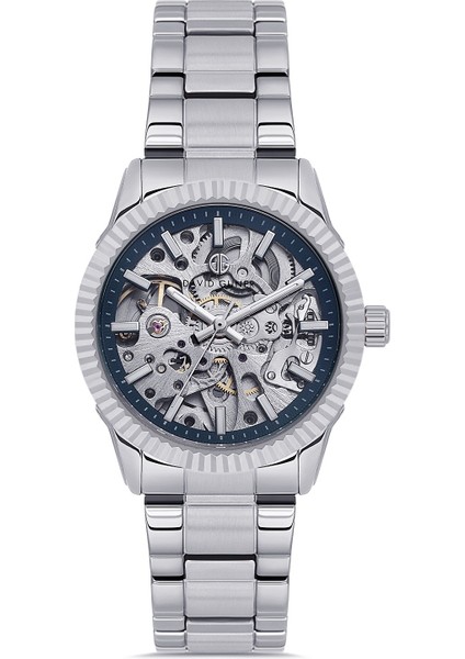 Davıd Guner Gümüş Kaplamalı Mavi Kadranlı Kadın Kol Saati DG-8854LA-A3