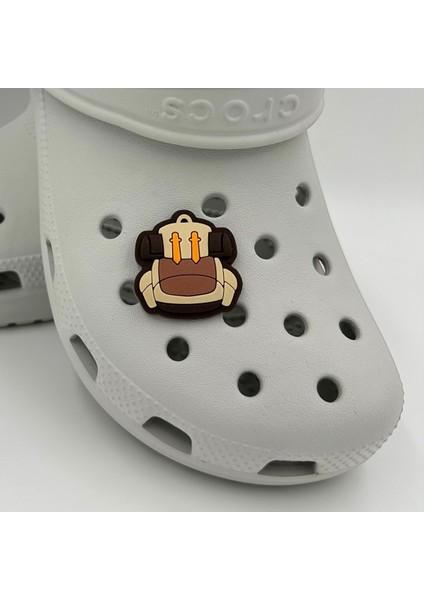 Terlik Süsü ve Aksesuarı , Çanta Süsü – Jibbitz 3D Sırt Kamp Çantası Logo Aksesuar