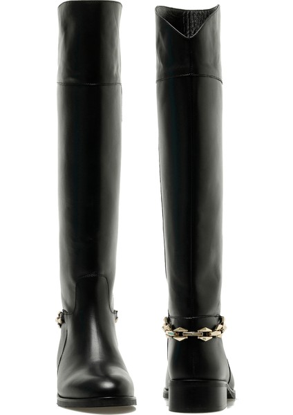 Vuyı 5pr Siyah Kadın Düz Çizme fırsatları