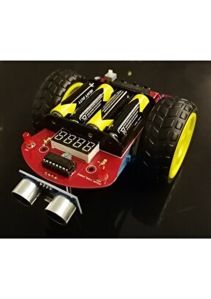 Ultrasonik Sensörlü Araba Eğitim Kiti Model MASROKİT-SM-7715 Elektronik Proje Uyumlu