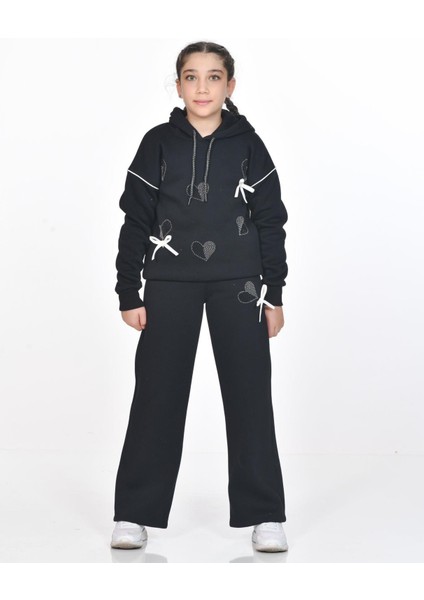 Lovence Kız Çocuk Eşofman Takımı Siyah
