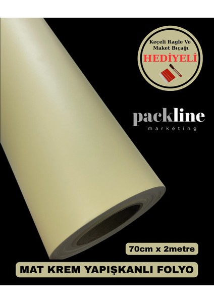 Mutfak Tezgah Dolap Mobilya ve Kaplama Folyosu Mat Krem 70CMX2M